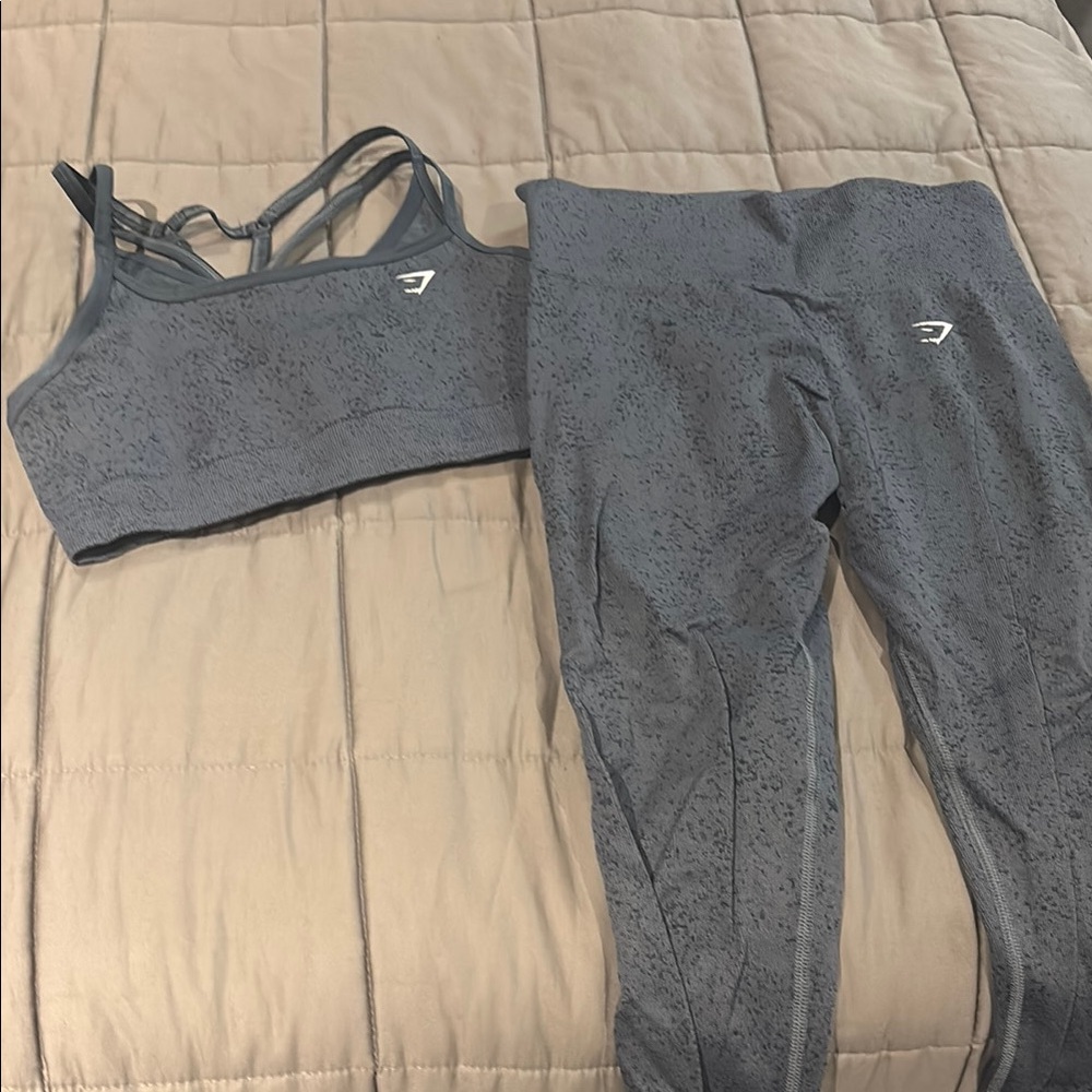 Gymshark Gray Sports Bra and Leggings Set